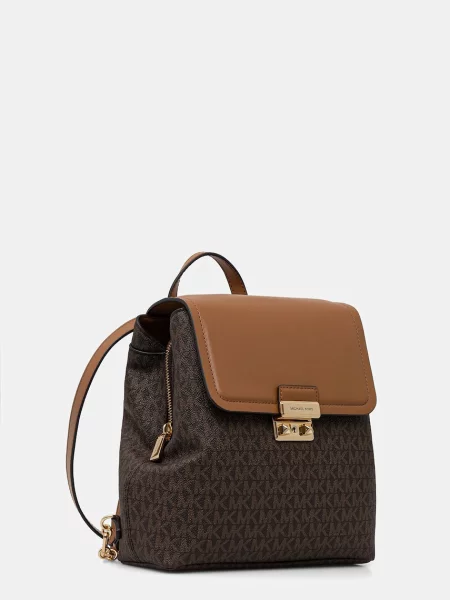 MICHAEL Michael Kors plecak mały wzorzysty brązowy