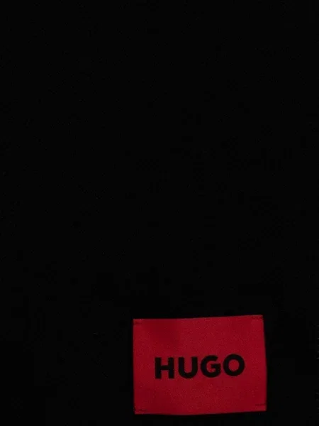 Szal z mieszanki wełny model ‘JUSTER’ Hugo czarna