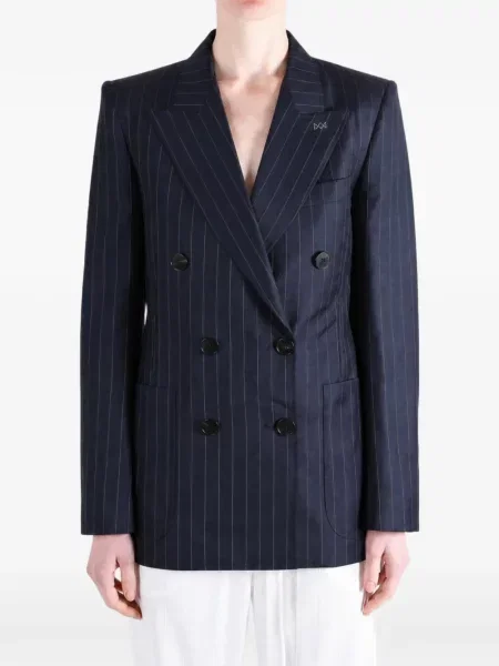 Geacă Givenchy cu două rânduri de nasturi albastru