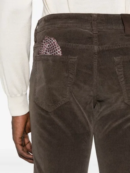 Pantaloni Jacob Cohën de catifea cord maro