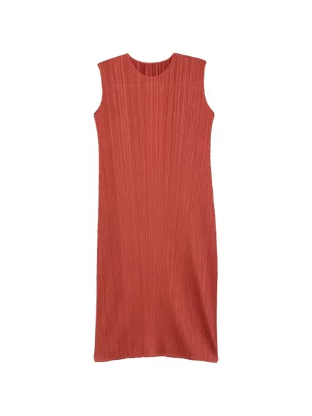 Rochie Pleats Please Issey Miyake fără mâneci roșu