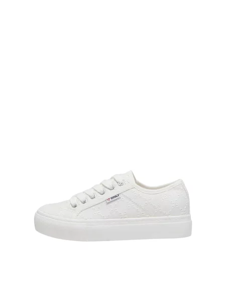 Sneakerși Only cu platformă alb