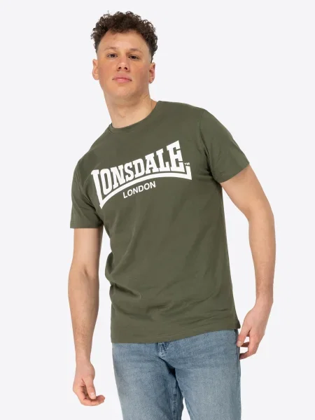 LONSDALE Tricou Fulwood oliv alb