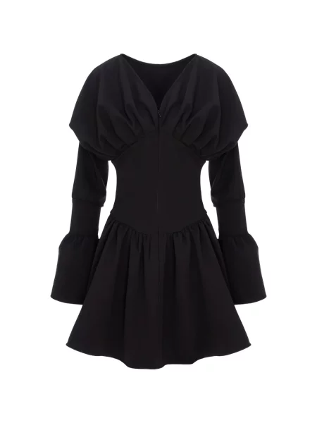 Rochie Hamza evazată de costum negru