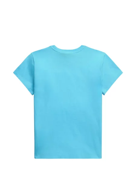 Fleece polo Polo Ralph Lauren με κέντημα με λαιμόκοψη v κόκκινο