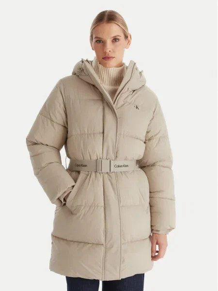 Kabát Calvin Klein Jeans bézs