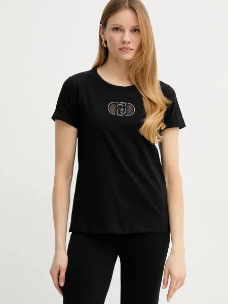 Koszulka Liu Jo z krótkim rękawem czarna