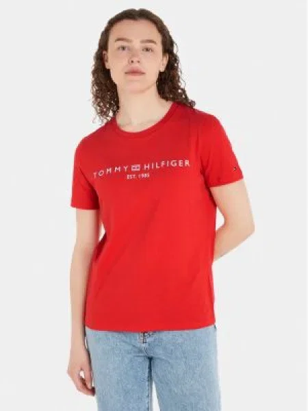 TOMMY HILFIGER Tričko červená biela