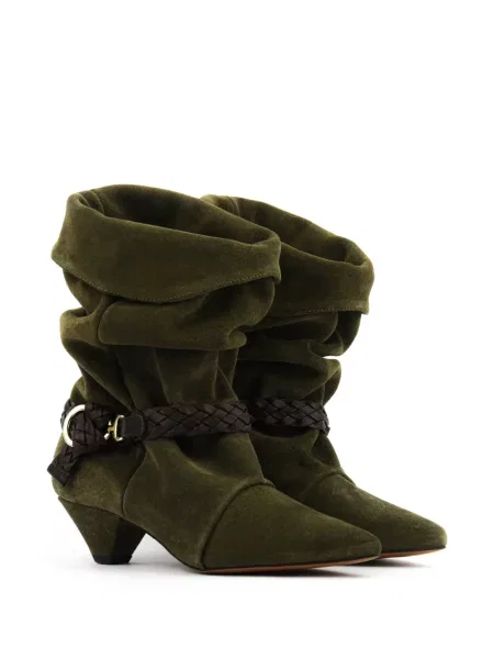 Cizme scurte Nubikk din piele de căprioară verde
