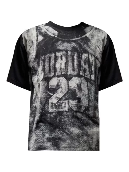 Tricou Nike din piele cu broderie negru