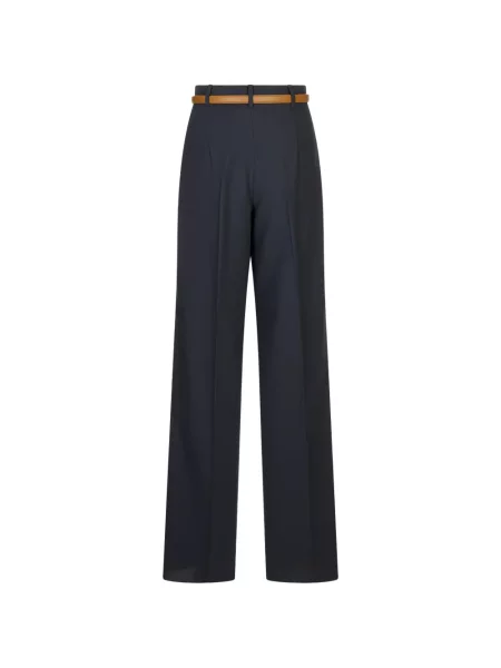 Cu centură pantaloni Max Mara albastru