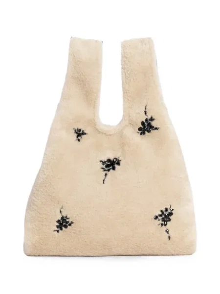Geantă shopper Simone Rocha cu blană