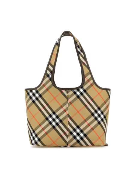 Shopperka Burberry w kratę beżowa