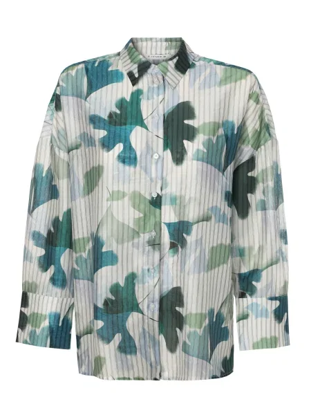 TATUUM Bluză Rayo / albastru pastel / verde bej