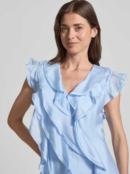 Sukienka midi z mieszanki lyocellu z falbanami model MOLLY' Cph Muse