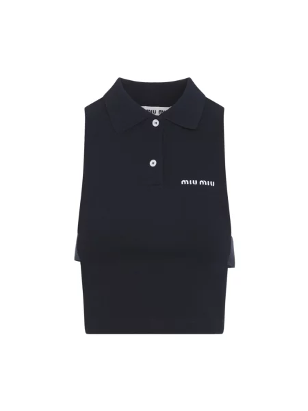 Top Miu Miu niebieski
