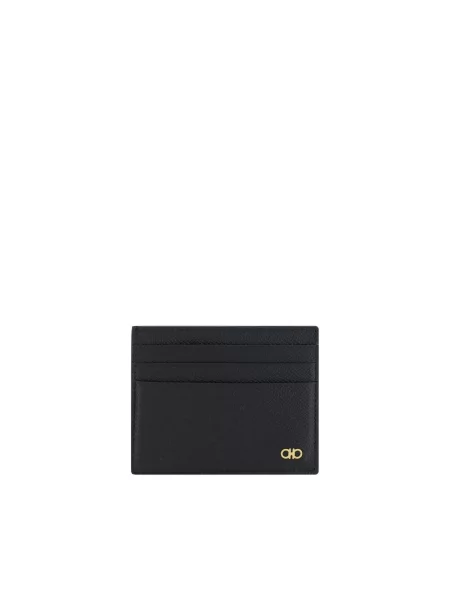 Portfel Ferragamo elegancki czarny