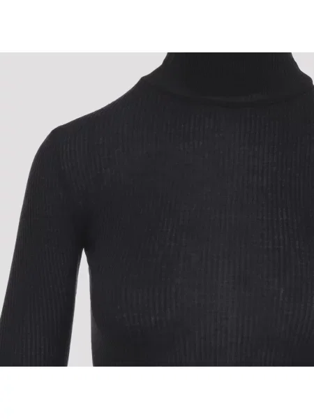 Sweter z golfem Lemaire wełniany szary