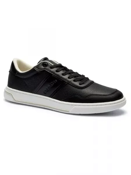 Calvin Klein De piele sneakers Low Top Lace Up Logo negru