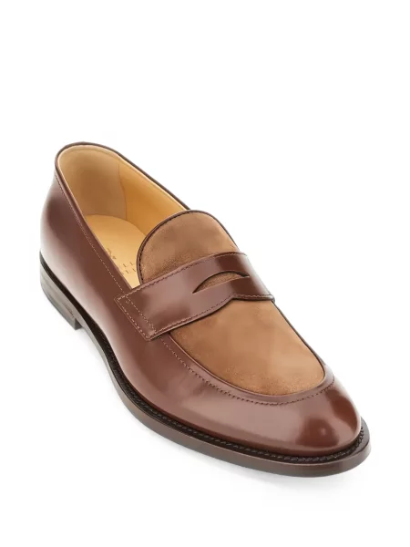 Pantofi loafer Brunello Cucinelli din piele maro