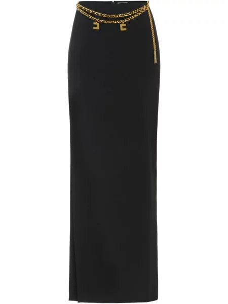 Maksi spódnica maxi Elisabetta Franchi z krepy czarna