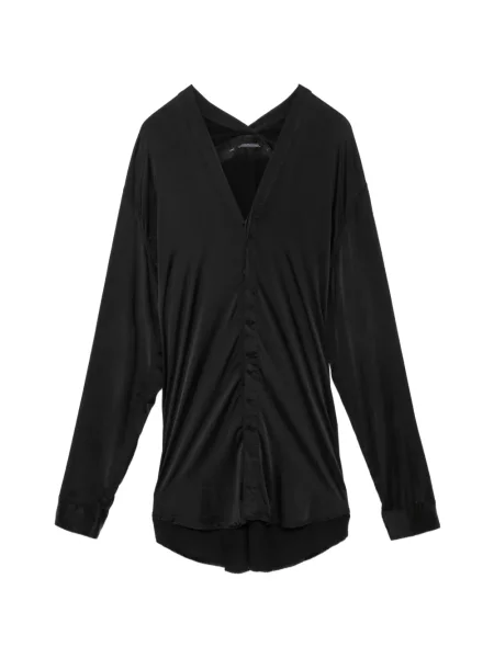Риза Julius с V-образно деколте черно