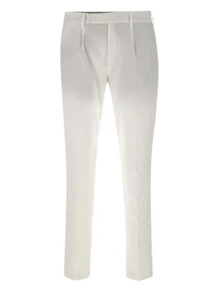 Plisované kalhoty Devore bílé