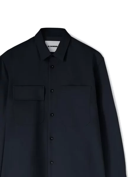 Vilnonė ilgas marškiniai Jil Sander mėlyna