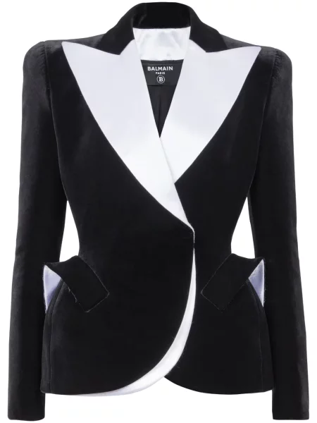 Sacou Balmain de catifea negru