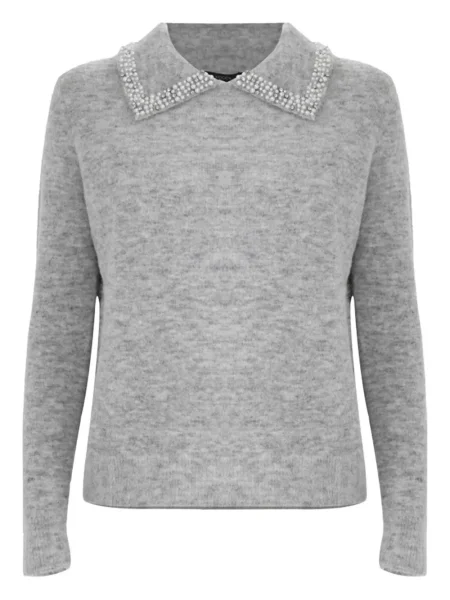 Gulerat pulover Kocca cu mărgele gri