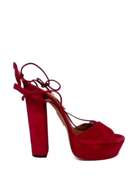 Сандали Aquazzura на платформе червено
