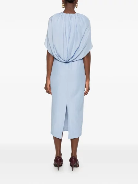 Cu centură rochie midi Roland Mouret albastru