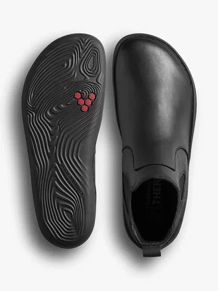 Кожаные ботинки челси Vivobarefoot черные