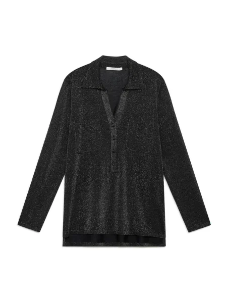 Dzianinowa koszulka Maliparmi czarna