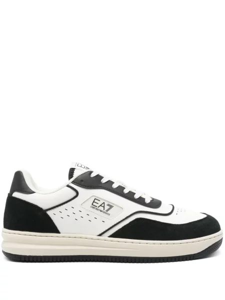 Sneakerși Ea7 Emporio Armani din piele negru