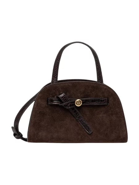 Torebka Tory Burch zamszowa brązowa