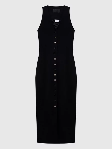 Сукня міді з вовни Vetements чорна