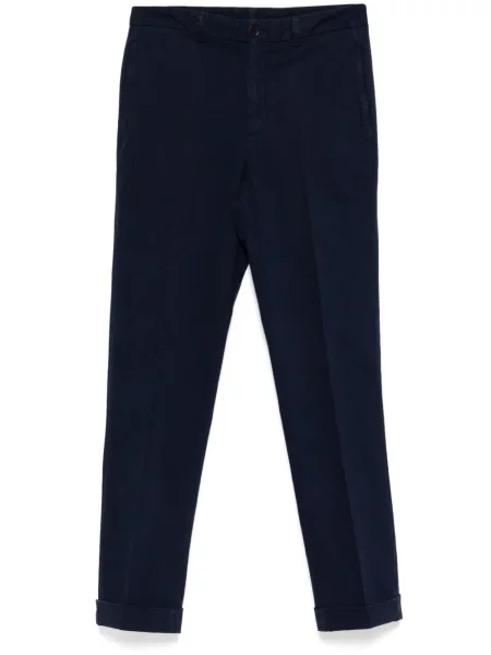Pantaloni Aspesi din țesătură twill albastru