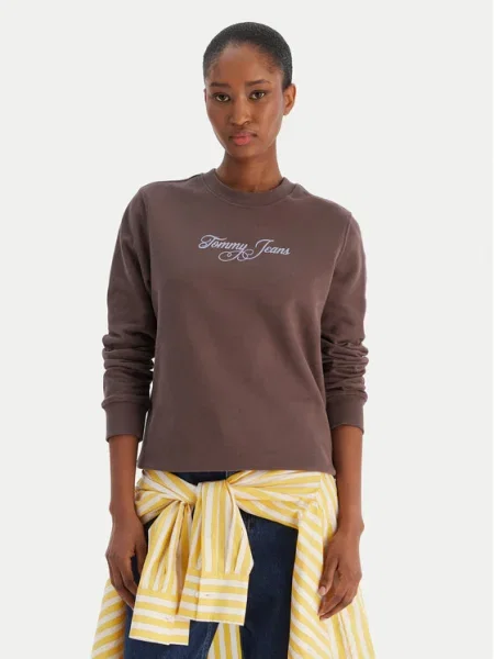 Tommy Jeans Bluză Essential maro
