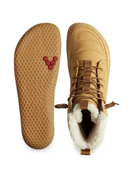 Matlasat botine Vivobarefoot din piele de oaie