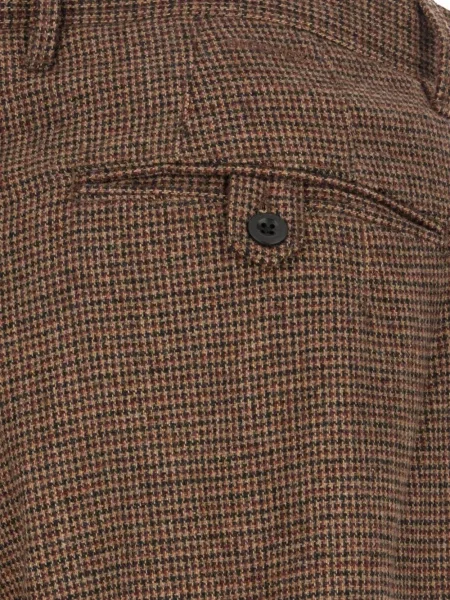 Pantaloni Incotex cu model pepito conici maro