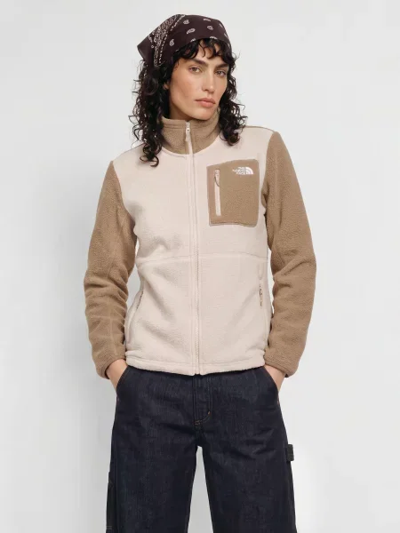 Fleecová mikina The North Face Yumiori Full timeless taupe béžová