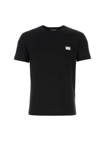 Dolce & Gabbana Koszulki Mężczyzna M Logo Plaque T-Shirt czarny