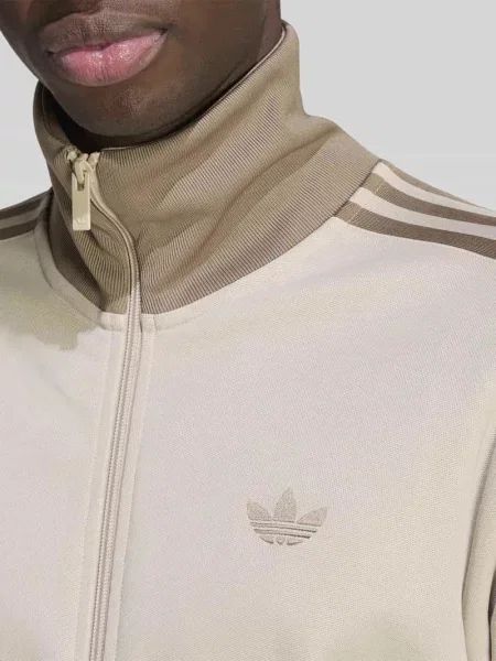 Bluza rozpinana o kroju slim fit z mieszanka bawełny ze stójką Adidas Originals