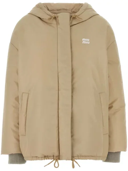 Kurtka puchowa Miu Miu z kapturem