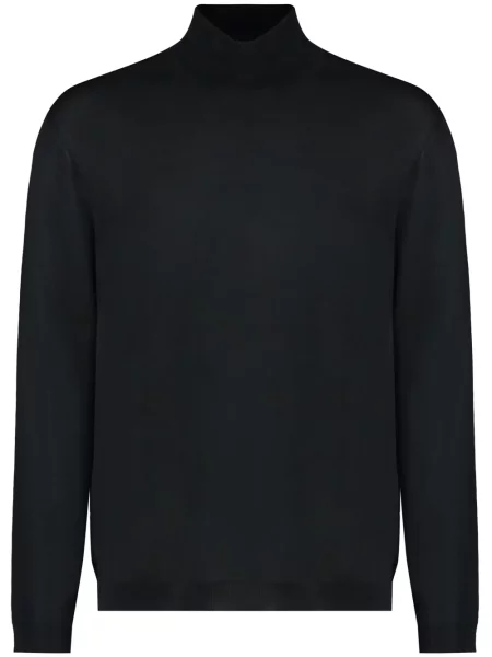 Sweter Roberto Collina z wełny merino czarny
