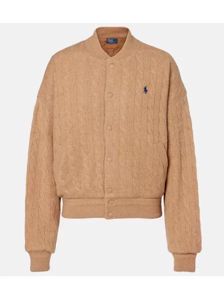 Geacă bomber Polo Ralph Lauren de lână bej