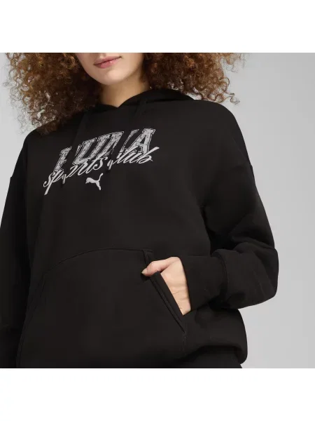 Luźna bluza z kapturem PUMA CLASS czarna