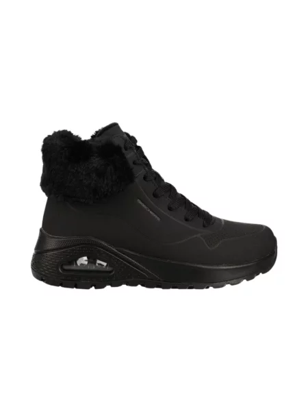 Botki Skechers skórzane czarne