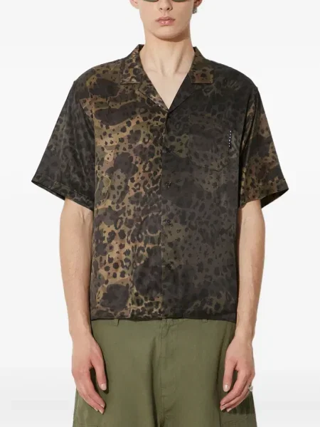 Риза Stampd с принт с леопардов принт кафяво